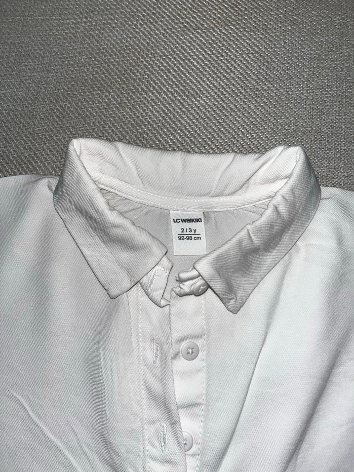 Kısa Kollu Beyaz Keten Gömlek - Görsel 2