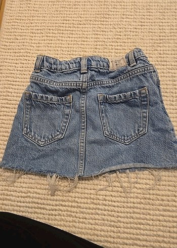 7 Yaş Beden mango kız çocuk Mavi Kot Midi Etek