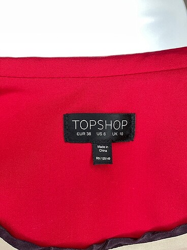 38 Beden kırmızı Renk Topshop Blazer %70 İndirimli.