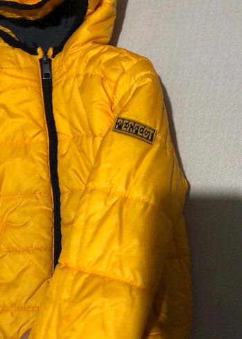 Sarı Kapüşonlu Fermuarlı Erkek Çocuk Mont - Görsel 3