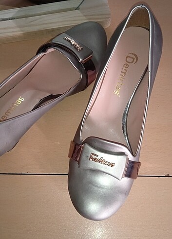 Kısa topuk bayan klasik ayakkabı  - Görsel 5