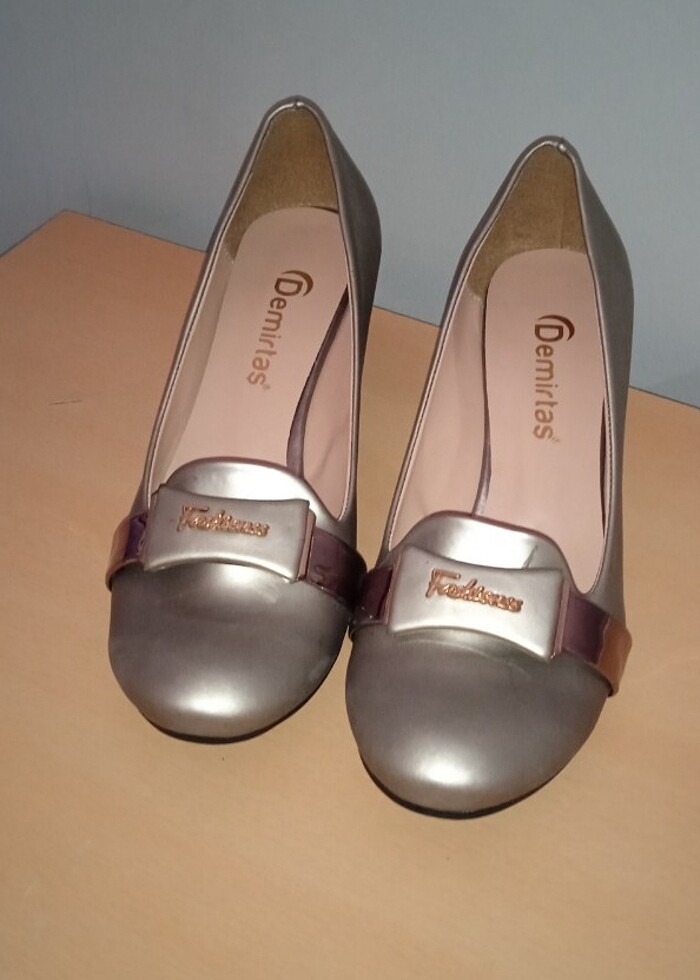 Kısa topuk bayan klasik ayakkabı  - Görsel 3