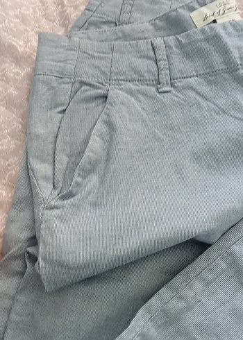H&M buz mavisi keten pantolon