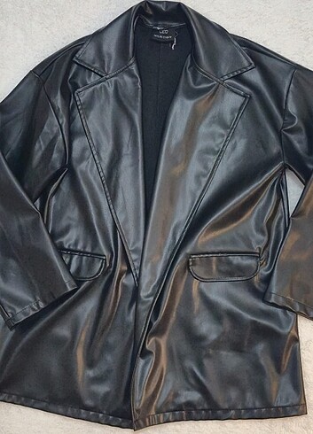 Deri Blazer Ceket Oversize