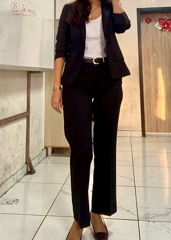 Siyah Kadın Ofis Takımı massimo dutti - Görsel 2