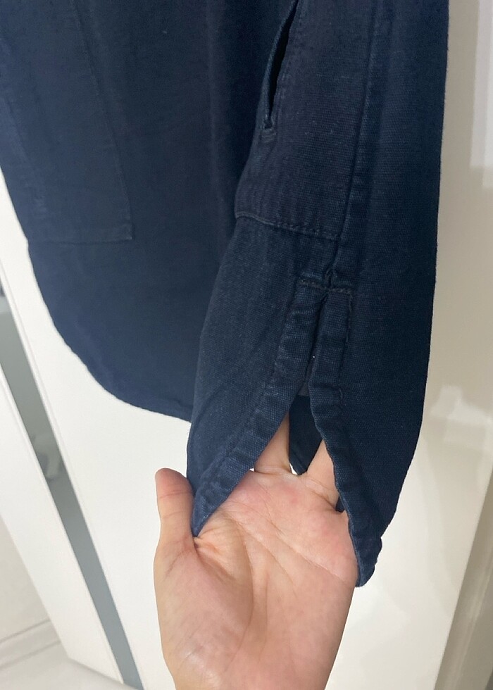Mango siyah denim elbise - Görsel 5