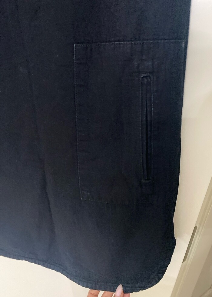 Mango siyah denim elbise - Görsel 4