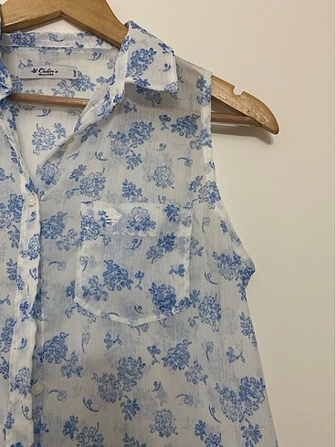 Collins şifon kolsuz gömlek - Görsel 3