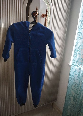 Mavi Fermuarlı Erkek Bebek Tulumu - Görsel 5