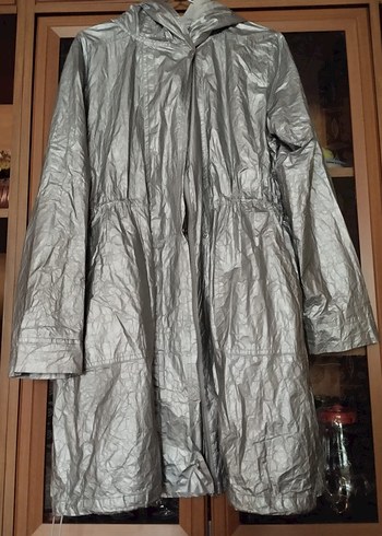 Gri Kadın Yağmurluk - Görsel 10