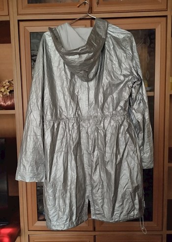 Gri Kadın Yağmurluk - Görsel 8