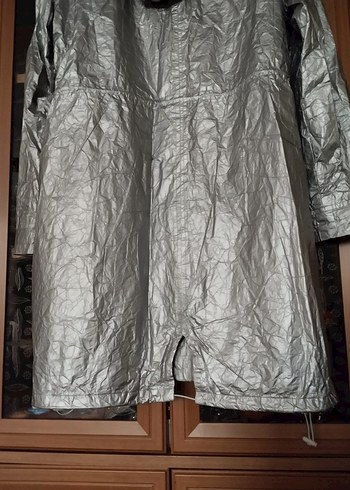 Gri Kadın Yağmurluk - Görsel 5