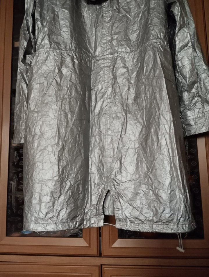 Gri Kadın Yağmurluk - Görsel 5