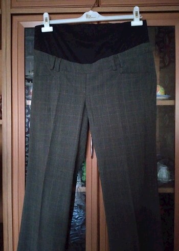 Kadın Gri Kumaş hamile Pantolonu - Görsel 3