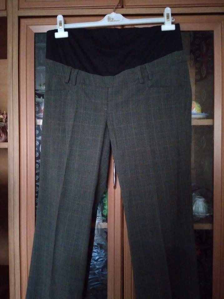 Kadın Gri Kumaş hamile Pantolonu - Görsel 3