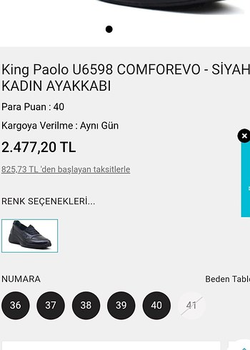 King Paolo Siyah Kadın deri ayakkabı - Görsel 9