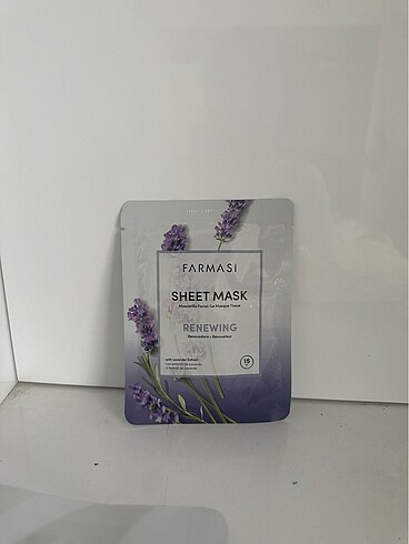 Farmasi Lavantalı kağıt yüz maskesi