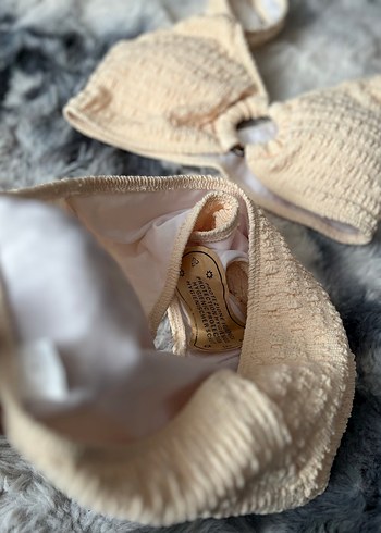 Bej Örgü Bohem Mini Bikini - Görsel 3