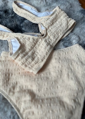 Bej Örgü Bohem Mini Bikini - Görsel 5