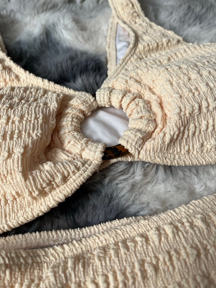 Bej Örgü Bohem Mini Bikini - Görsel 2