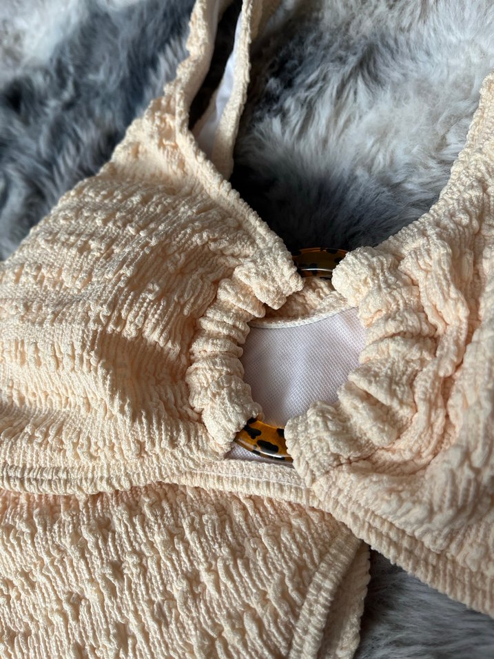 Bej Örgü Bohem Mini Bikini - Görsel 4