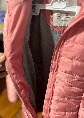 Pembe Fermuarlı cocuk montu - Görsel 2