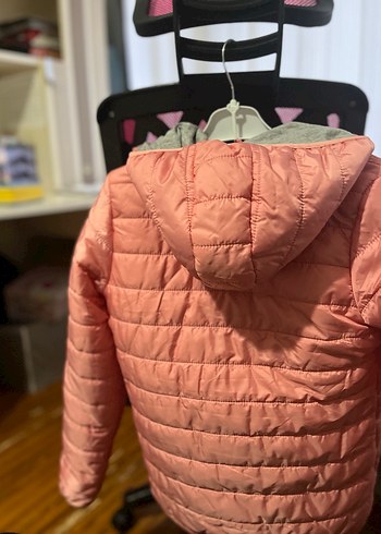 Pembe Fermuarlı cocuk montu - Görsel 5