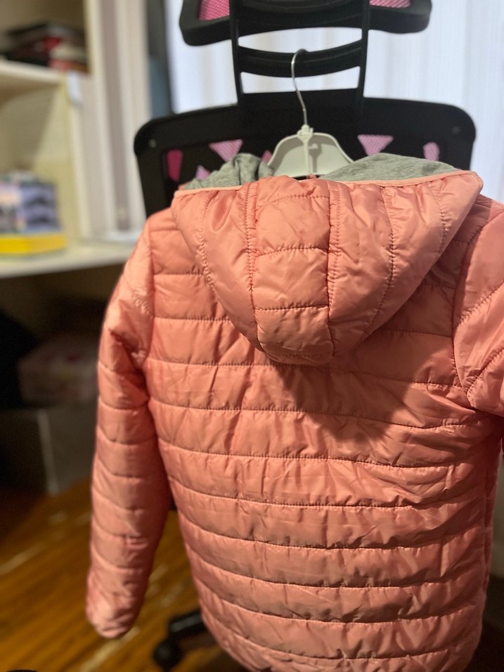 Pembe Fermuarlı cocuk montu - Görsel 5