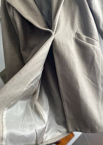 Bej Midi Kadın Yün Kaban - Görsel 6