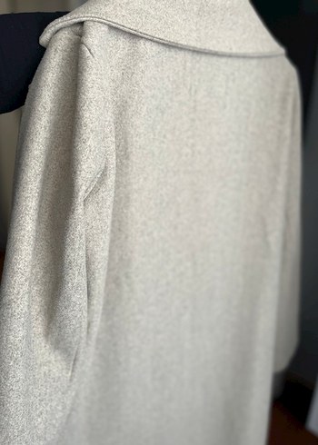 Bej Midi Kadın Yün Kaban - Görsel 5