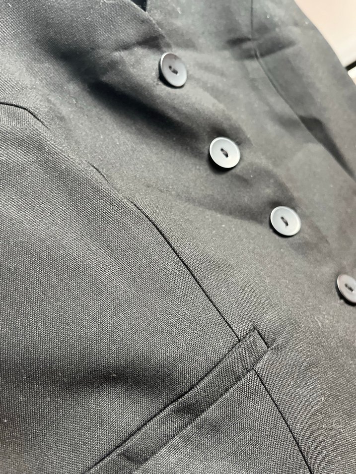 Düğmeli Siyah Kadın Yelek - Görsel 4