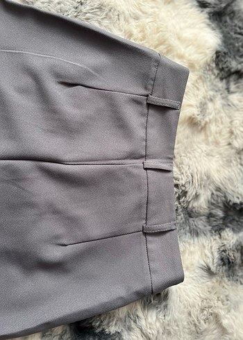 Gri Pilili Kadın Kumaş Pantolon - Görsel 5