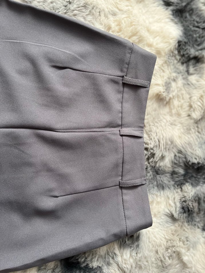 Gri Pilili Kadın Kumaş Pantolon - Görsel 5