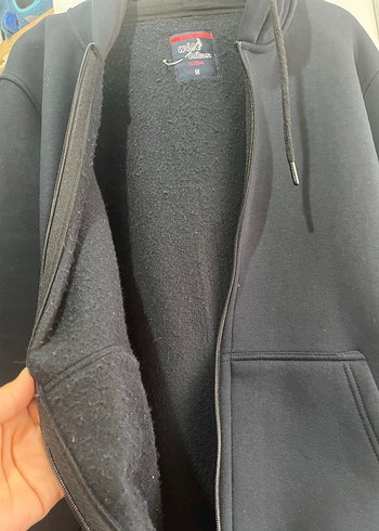 Erkek Gri Fermuarlı Sweatshirt - Görsel 4