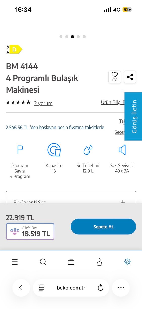 Beyaz Bulaşık Makinesi - Görsel 2