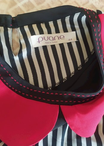 Zebra Desenli Düğmeli Uzun elbise - Görsel 3