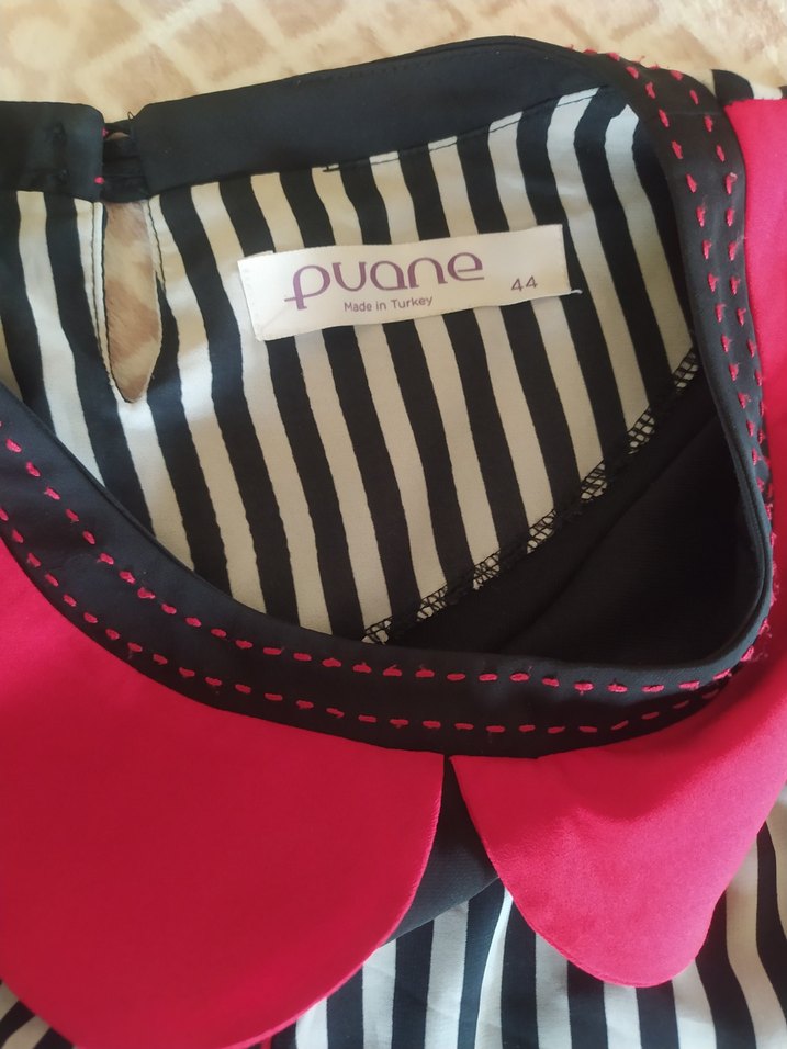 Zebra Desenli Düğmeli Uzun elbise - Görsel 3