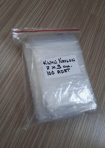 7x9 cm Kilitli Naylon Poşet 100'lü
