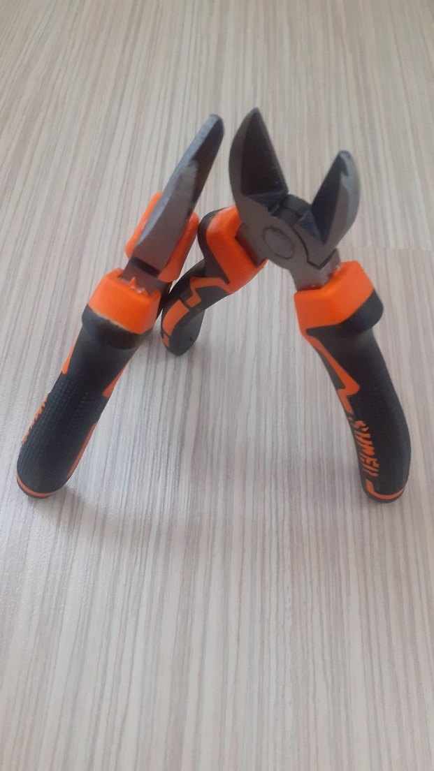 Turuncu Saplı Renkli Yan Keski Pense - Görsel 5