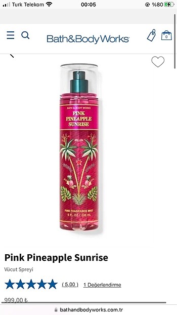 Bath and body work vücüt spreyi