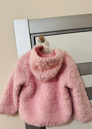 Pembe Kürk Detaylı Kız Çocuk Mont - Görsel 2