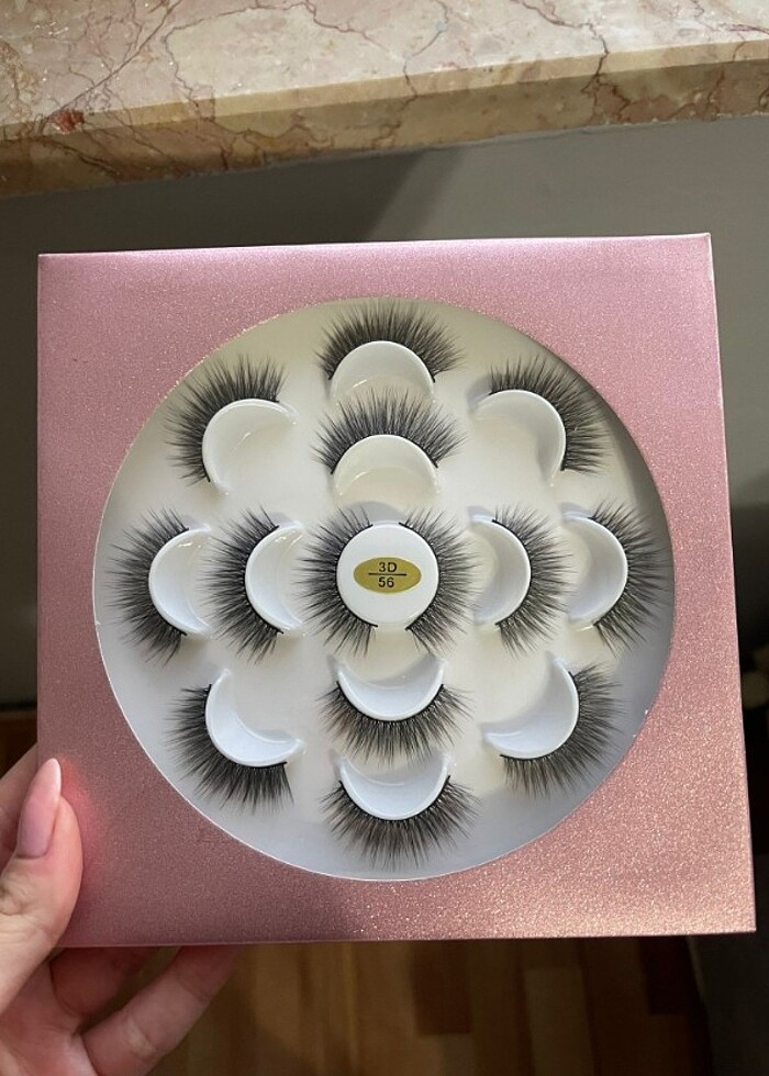 56 nolu uzun kıvrımlı İpek takma kirpik - Görsel 2