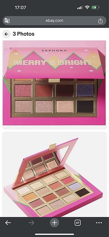 SEPHORA MERRY & BRİGHT EYESHADOW PALETTE  (SINIRLI SAYIDA ÖZEL K - Görsel 3