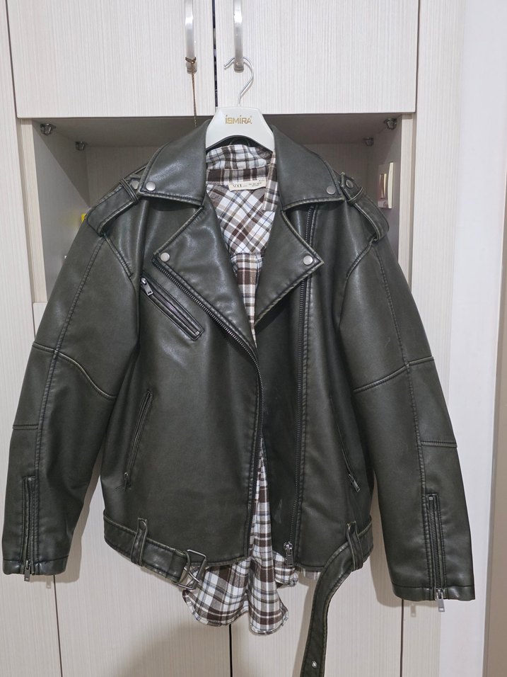 pull bear Deri  Ceket - Görsel 4