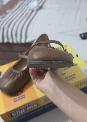 Kahverengi Tokalı Kadın Dolgu Topuk Babet - Görsel 5