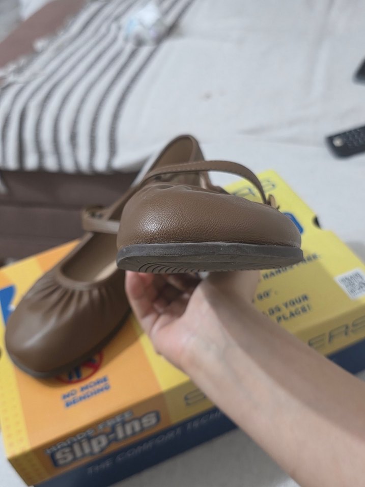 Kahverengi Tokalı Kadın Dolgu Topuk Babet - Görsel 5