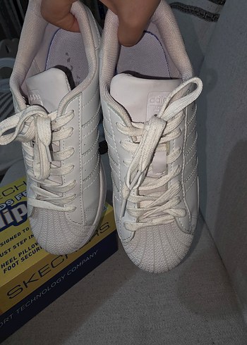 Beyaz Bağcıklı Kadın Spor Ayakkabı - Görsel 7