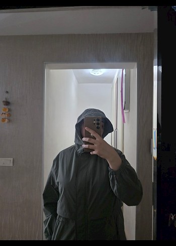 Kadın Haki Uzun  Yağmurluk - Görsel 4