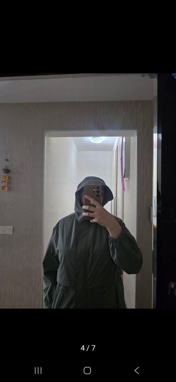 Kadın Haki Uzun  Yağmurluk - Görsel 4