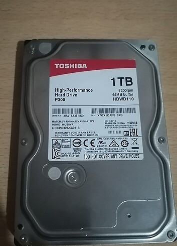 Toshiba P300 1TB Harddisk